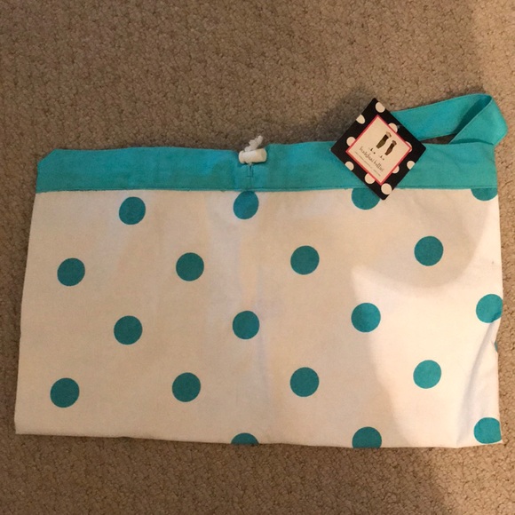 NWT Buckhead Betties Polka Dot Cinch Laundry Tote! - Picture 3 of 5